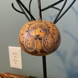 Lucuma Designs Handmade Hand Carved in Peru Dog Gourd Ornament New